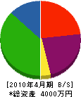 三富士電設工業 貸借対照表 2010年4月期