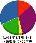 田中建機 貸借対照表 2008年4月期