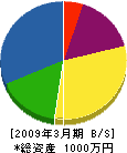 滝本左官工業 貸借対照表 2009年3月期 滝本左官工業 貸借対照表 2009年3月期