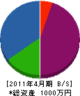 ムサシ電機商会 貸借対照表 2011年4月期