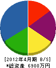 戸川組 貸借対照表 2012年4月期