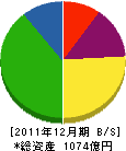 静岡瓦斯 貸借対照表 2011年12月期
