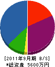 太田造園土木 貸借対照表 2011年9月期
