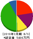 福山電気工業 貸借対照表 2010年3月期