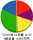 カワケン工業 貸借対照表 2009年10月期