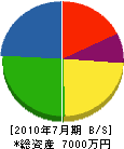 愛媛開発 貸借対照表 2010年7月期
