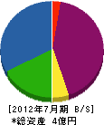 大勇組 貸借対照表 2012年7月期
