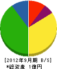 川端電業社 貸借対照表 2012年9月期