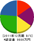 井浦鉄工所 貸借対照表 2011年12月期