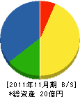 九州木材工業 貸借対照表 2011年11月期
