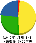 阪神ロードサービス 貸借対照表 2012年3月期