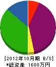 田村建工 貸借対照表 2012年10月期