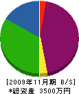 鈴木訓治商店 貸借対照表 2009年11月期