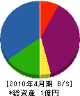 野田組 貸借対照表 2010年4月期