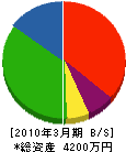 杉山工務店 貸借対照表 2010年3月期