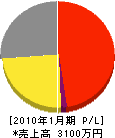 高田塗装 損益計算書 2010年1月期