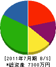 近畿電設 貸借対照表 2011年7月期
