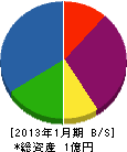 三浦電気 貸借対照表 2013年1月期