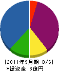 金沢電機 貸借対照表 2011年9月期