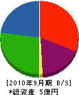 田村工務店 貸借対照表 2010年9月期