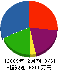 小野工務店 貸借対照表 2009年12月期