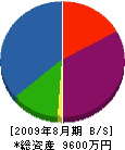 秋野建設 貸借対照表 2009年8月期