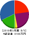 三浦電気 貸借対照表 2010年3月期