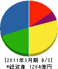 美津濃 貸借対照表 2011年3月期