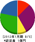 田中産業 貸借対照表 2012年1月期