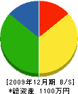 松ヶ野建築 貸借対照表 2009年12月期