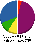 西日本ライン 貸借対照表 2008年4月期
