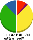 上野通信建設 貸借対照表 2010年1月期