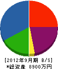 池田工務店 貸借対照表 2012年9月期