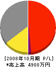 ユーゲンヤマサキ 損益計算書 2008年10月期