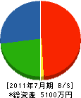 豊緑 貸借対照表 2011年7月期