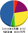 永井管工 貸借対照表 2010年4月期