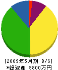北日本建設 貸借対照表 2009年5月期