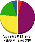沢畑土木 貸借対照表 2011年8月期