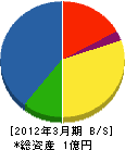 窪田工務店 貸借対照表 2012年3月期