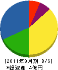 日東エンジニアリング 貸借対照表 2011年9月期
