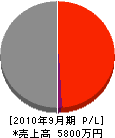 仲田塗装 損益計算書 2010年9月期