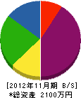 長谷川造園 貸借対照表 2012年11月期