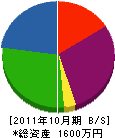 田村建工 貸借対照表 2011年10月期