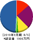 大竹水道工事店 貸借対照表 2010年9月期