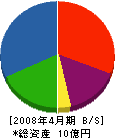 ワールド・ウェイ 貸借対照表 2008年4月期