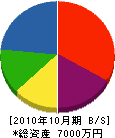 山田建設 貸借対照表 2010年10月期
