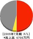 田端亮商事 損益計算書 2009年7月期