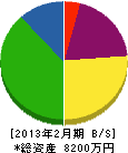 桜井電業社 貸借対照表 2013年2月期
