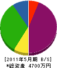 所沢サッシセンター 貸借対照表 2011年5月期