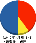 あいづ大町開発 貸借対照表 2010年3月期